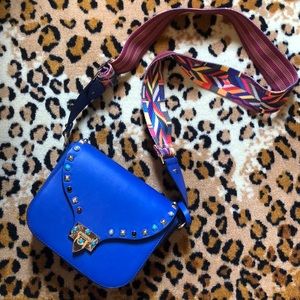 Blue Bag with Guitar Strap